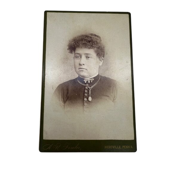 Lot of 7 Antique Cabinet Cards 1880s Meadville PA Fowler & Dunn Portrait Photos - Picture 6 of 7